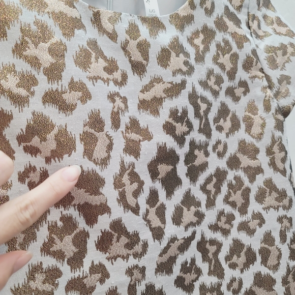 💕 Cherokee Metallic Animal Print Top Girls Size Large 10-12 - Picture 7 of 12